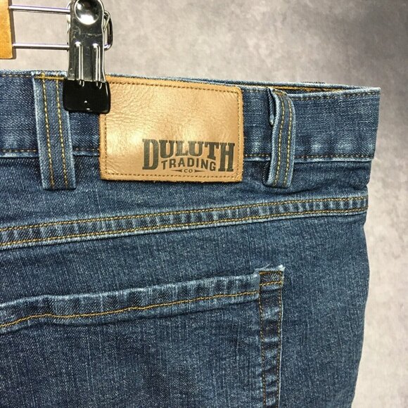 Duluth Trading Men Flex Weekender Blue Jeans size 46 to 48x34 Relaxed Fit - Picture 7 of 15